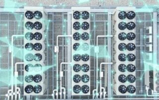 Data Center building with HVAC systems